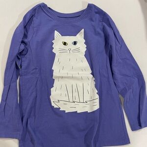 Tea Glow-in-the-Dark Cat Print Shirt